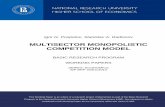 MULTISECTOR MONOPOLISTIC COMPETITION MODEL