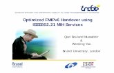 Optimized FMIPv6 Handover using IEEE802.21 MIH Services