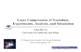 Laser Compression of Tantalum: Experiments, Analysis, and ...