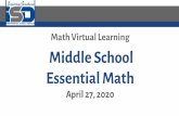 Math Virtual Learning Middle School Essential Math
