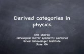 Derived categories in physics - uni-hamburg.de