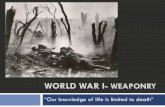 WORLD WAR I- WEAPONRY