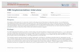 DBI Implementation Interview - Intensive Intervention