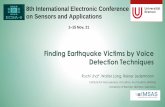 Finding Earthquake Victims by Voice Detection Techniques