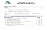 Counseling Faculty Performance Evaluation