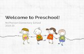 Welcome to Preschool!
