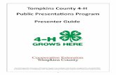 Tompkins County 4 H Public Presentations Program Presenter ...