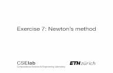 Exercise 7: Newton’s method - cse-lab.ethz.ch