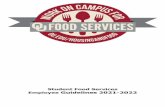 Student Food Services Employee Guidelines 2021-2022