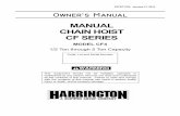 MANUAL CHAIN HOIST CF SERIES - Hoists Direct