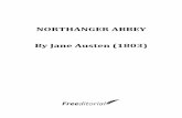 NORTHANGER ABBEY By Jane Austen (1803)