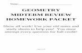 GEOMETRY MIDTERM REVIEW HOMEWORK PACKET