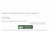 Electric properties of halo nuclei using EFT