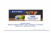 2020-2021 WEATHERFORD ISD SMART START Back to School Plan