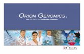 ORION GENOMICS - OpenWetWare