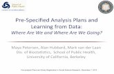 Pre-‐Specified Analysis Plans and Learning from Data: - CEGA