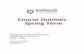 Course Outlines Spring Term