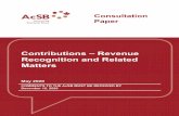 Contributions – Revenue Recognition and Related Matters