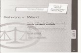 Selvwn v. Tort Law: Negligence and Strict Liability Ward ...
