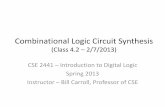 Combinational Logic Circuit Synthesis