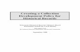 Creating a Collection Development Policy for Historical Record