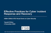Effective Practices for Cyber Incident Response and Receovery