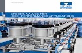 Special valveS for high-performance applicationS