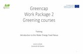 Greencap Work Package 2 Greening courses