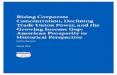 Rising Corporate Concentration, Declining Trade Union ...