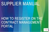 HOW TO REGISTER ON THE CONTRACT MANAGEMENT PORTAL