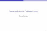 Database Implementation For Modern Hardware