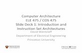 Computer Architecture ELE 475 / COS 475 Slide Deck 1 ...