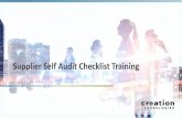 Supplier Self Audit Checklist Training - Creation Tech