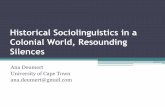 Historical Sociolinguistics in a Colonial World ...