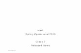 Math Spring Operational 2016 Grade 7 Released Items