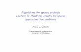 Hardness results for sparse approximation problems - IAS