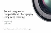 Recent progress in computational photography using deep ...