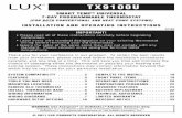 TX9100U ENG Manual (Page 1) - LUX Products