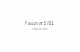 Passover 5781 - ShulCloud
