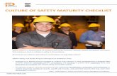 CULTURE OF SAFETY MATURITY CHECKLIST