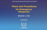 Plans and Procedures for Emergency Response