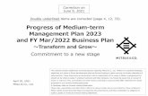 Progress of Medium-term Management Plan 2023 and FY Mar ...