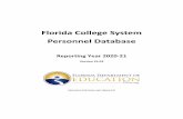 Florida College System Personnel Database