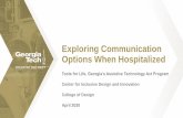 Exploring Communication Options When Hospitalized