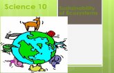 Science 10 Sustainability of Ecosystems