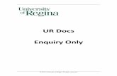 UR Docs Enquiry Only - uregina.ca