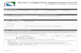 Bond Lodgement Application Form