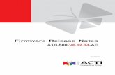 Firmware Release Notes - ACTi
