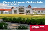 Open House Schedule Fall 2021 - montclair.edu