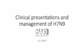 Clinical presentations and management of H7N9